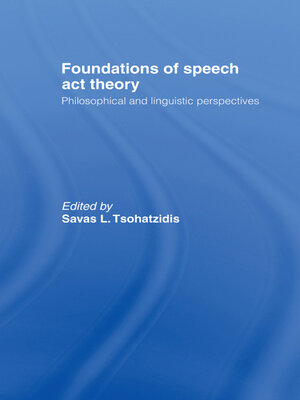 cover image of Foundations of Speech Act Theory